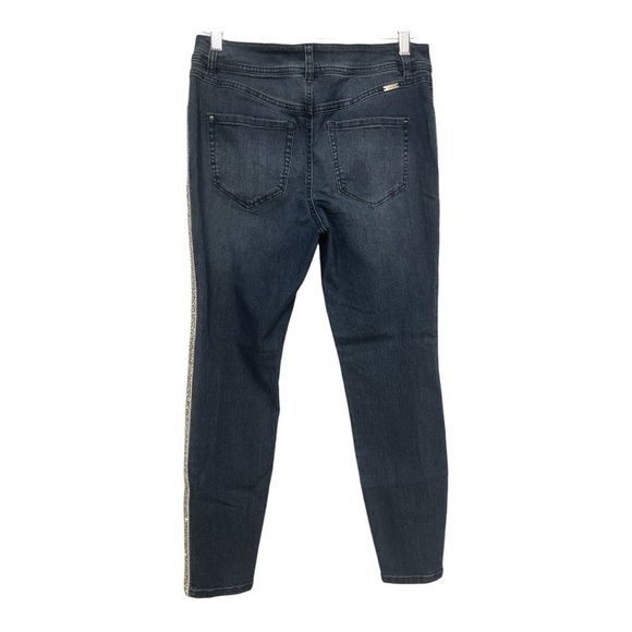 Inc Denim Embellished Skinny Leg, Petite Fit  Jeans Size 10P Glitter Sparkles - Picture 3 of 10